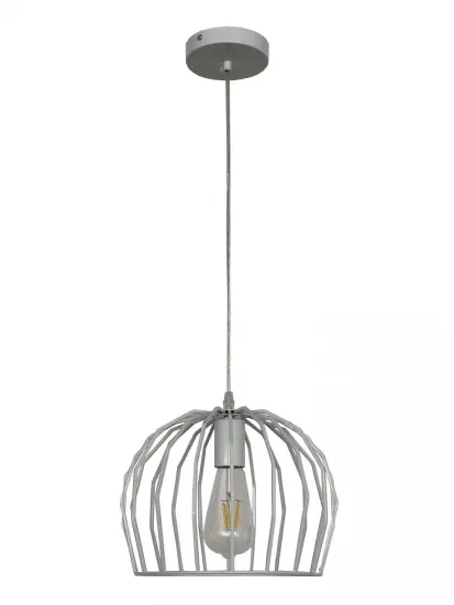 Square metal pendant light