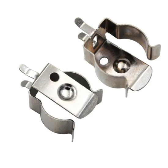 Customized Small Metal Stamping SMD/SMT Battery Bracket & Contact: Spring Steel Solutions for AAA Batteries