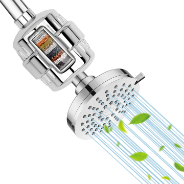 20 Stages Fixed Filtered Shower Head for Hard Water with 3 Shower Modes