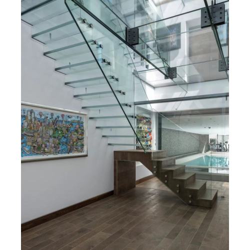 MS2025 تصميم الدرج المعلق الزجاجي الحديث