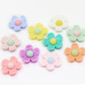 Various Color Mini Flat Back Flower Shaped Resin Cabochon DIY Items For Girls Bedroom Hair Accessories