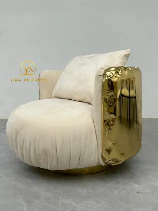 BOCA Italian Luxury Velvet Upholstered Armchair