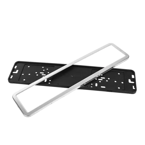 1 Set Stainless Steel European German Russian 8K Car License Plate Frame Number Plate Holder(Silver)
