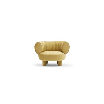 Semi-circular hotel furniture metal foot fabric sofa chair