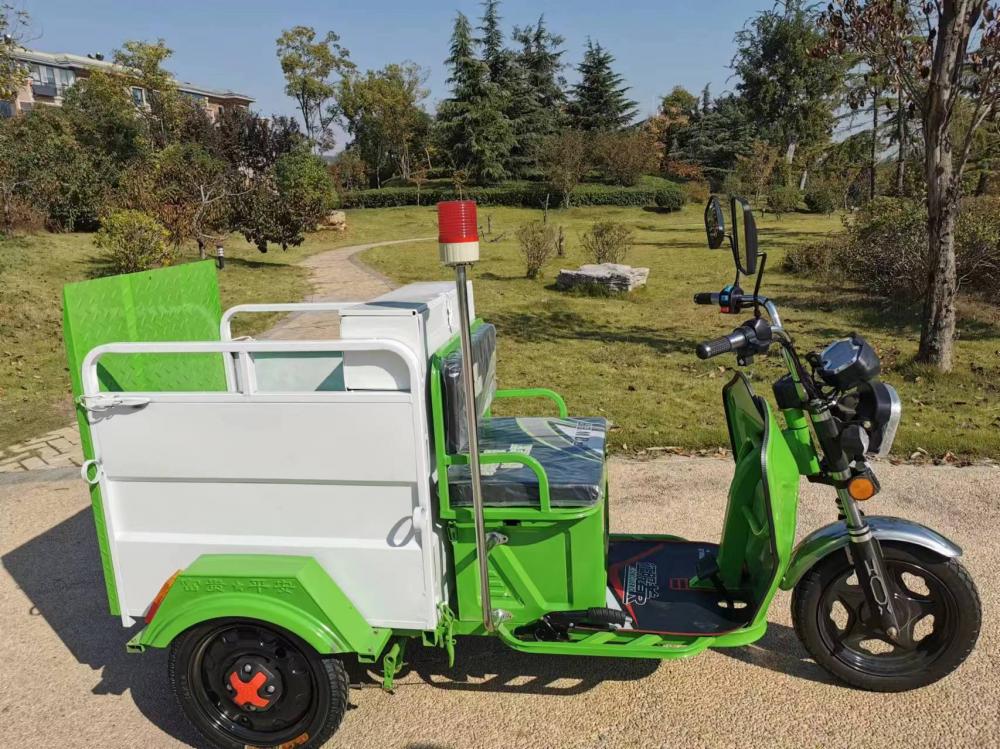 Caminhão de transferência de coleta de lixo de carros de saneamento elétrico