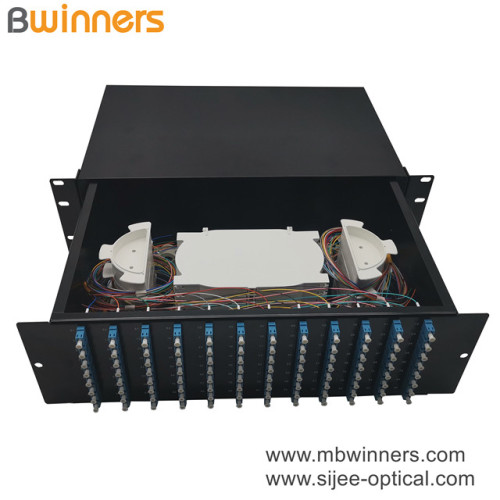 3U 96 Cores LC Fiber Optic Termination Box Patch Panel