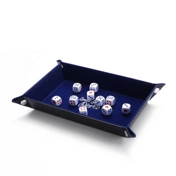 High Quality Brass Snaps Folding Rectangular Velvet DND Dice Tray