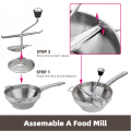 Kitchen Food Mill Ergonomic Metal Food Mill With 3 Grinding Discs Manufactory