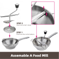 Ergonomic Metal Food Mill With 3 Grinding Discs