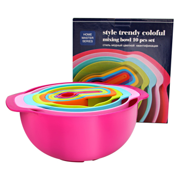 10pcs colorful plastic measuring cups and spoon sets