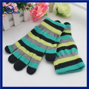 Yhao Winter Warm Kids Striped Cotton Gloves