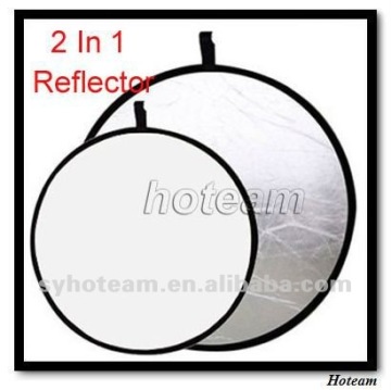 2 in 1 silver and white photo studio flash reflector