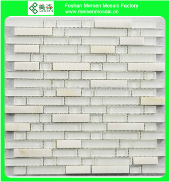 new design backsplash mosaic tile / latest super white mosaic tile / wholesale stone mosaic BLYSJ006