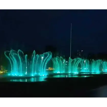 Dancing musical dry fountain