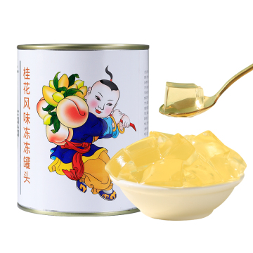 Double Happiness Canned Osmanthus Flavored Jelly: Perfect for Desserts and Bubble Tea Toppings (0.9kg)