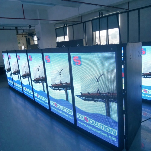 P4mm outdoor light pole led advertising display screen
