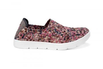 Women's Casual Plum Comfortable Basket Woven Loafers