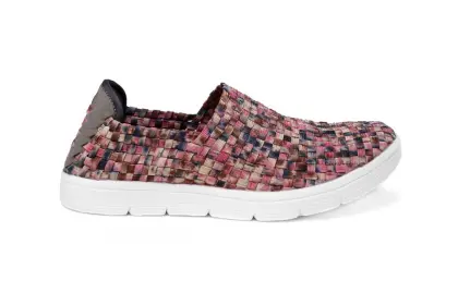 Women's Casual Plum Comfortable Basket Woven Loafers