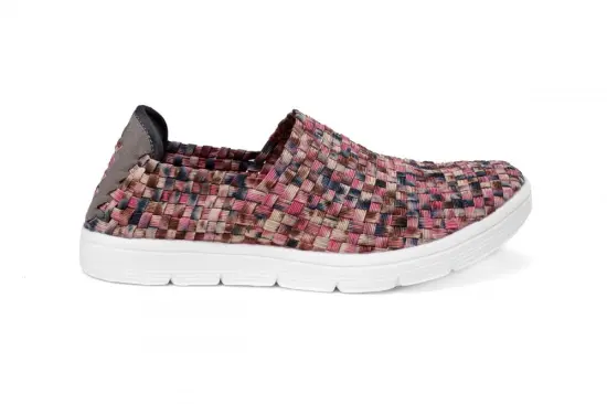 Women's Casual Plum Comfortable Basket Woven Loafers