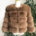 Luxurious Fur Coat Women Cropped