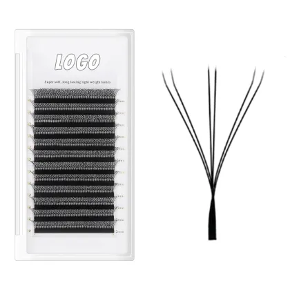 Yunhai Customized WW Shape 3D Effect Clover Lashes: Fluffy Individual Eyelash Extensions