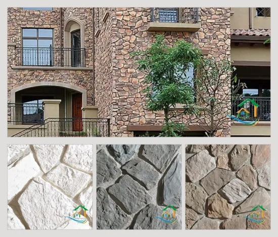 Stone veneer garage wall covering