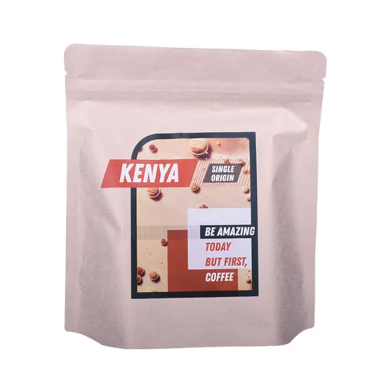 Lightproof Green Pe Stand-Up Bags For Ground Coffee
