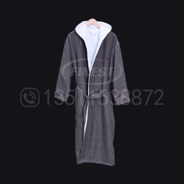 Hotel 100% Cotton Hooded Bathrobe