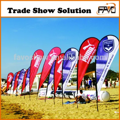 Fiberglass Flag Pole Advertising Windproof Bali Flag