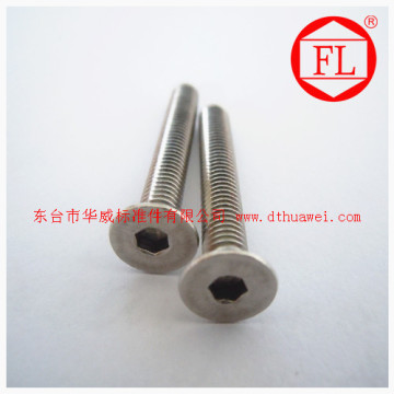 Stainless steel flat head hex screw
