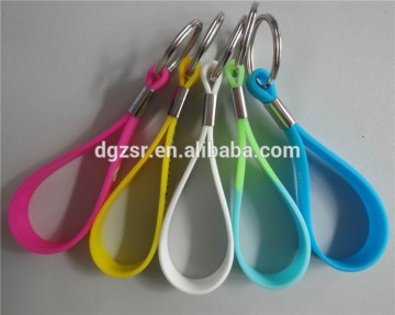 Silicone keychain/key ring/ keyring for sale factory