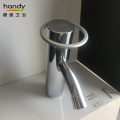 Round handle basin hot and cold water faucet