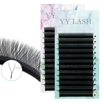 YY Lash Y Shape Eyelash Extension Bundle 0.07mm B C D Mix Mesh Natural