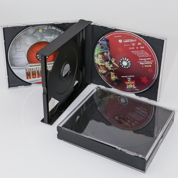 SUNSHING Wholesale PS cd-rom Drive Jewel Case Box And Double CD Holder With Black Tray Customize Available