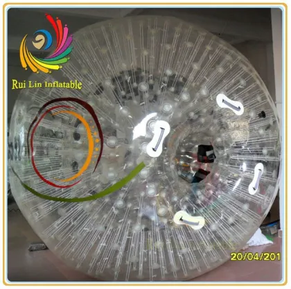 2014 colorful water game hard-wearing quality TPU/PVC down hill zorb ball