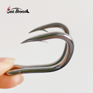 Wholesale SP-880 Duple Fish Hooks - Large Sizes, Super Strong Stainless Steel Sea Fishing Tackle