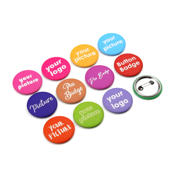 Custom Logo Pinback Materials: Wholesale 32mm, 37mm, 58mm Metal Tinplate Pin Button Badges