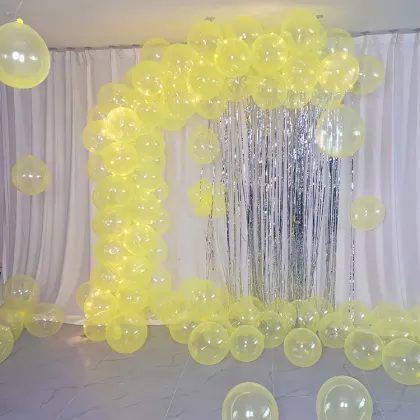 Wholesale 10 Inch Colorful Crystal Bobo Stripe Bubble Balloons and Clear Bobo Balloons for Party Decoration