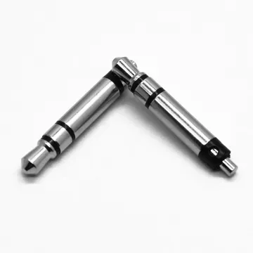 3.5mm stereo headphone plug no tray 23 mm length black plastic