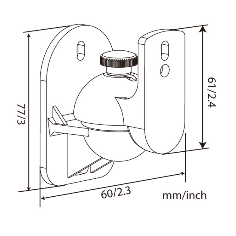 speaker wall mount sb03 size drawing 2