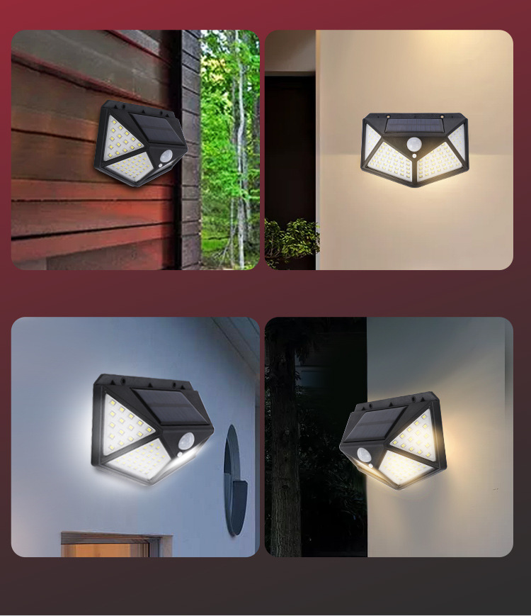 Luzes de parede solar IP65 impermeável com sensor