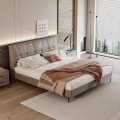 Upholstered Platform Bed with Headboard