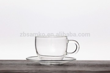 Single Wall Glass Cup 120ML/2sets Color Box