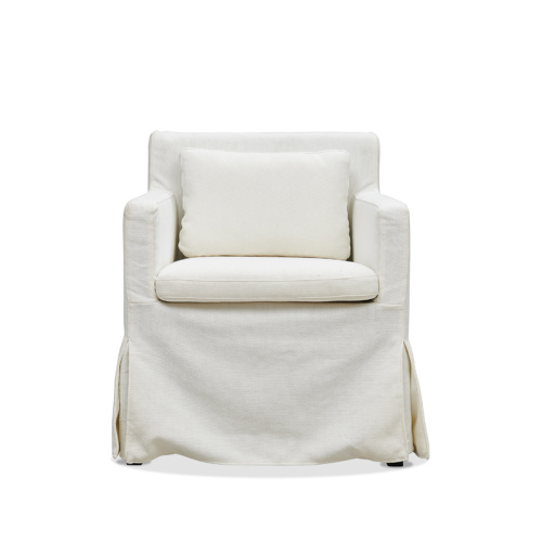 Elegant Fantastic Fabrics Leather Armchair Cosy White Armrest Solid Durable Armchair Top Quality Factory