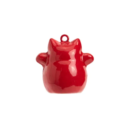 Luxury Red Lucky Cat Key Chain with Bell