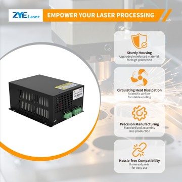 Fonte de alimentação a laser de 60 W para tubo de Co2 de 60 W