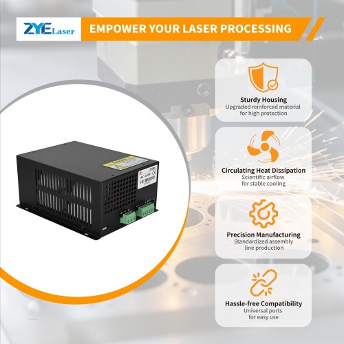 Fonte de alimentação a laser de 60 W para tubo de Co2 de 60 W