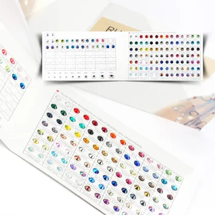 QIAO Crystal Rhinestone Color Chart: 63 Colors Comparison Guide