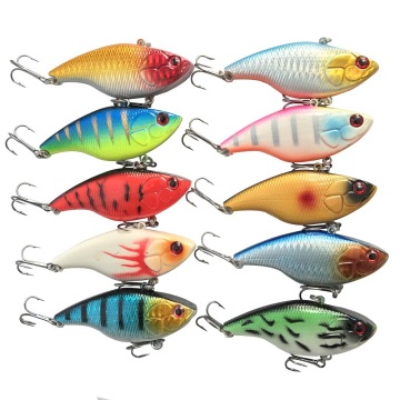 High Quality VIB Lure 7.5cm/18g Bionic 3D Eyes Artificial Plastic Fishing Lure for Freshwater
