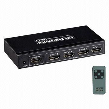 HDMI switch for 5-input to 1 output with 5-way splitter